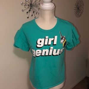 Girls Ruffled Sleeve Top